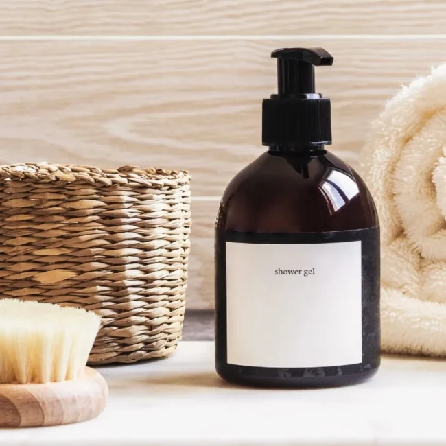 Flacon de produit pour l'hygiène intime.